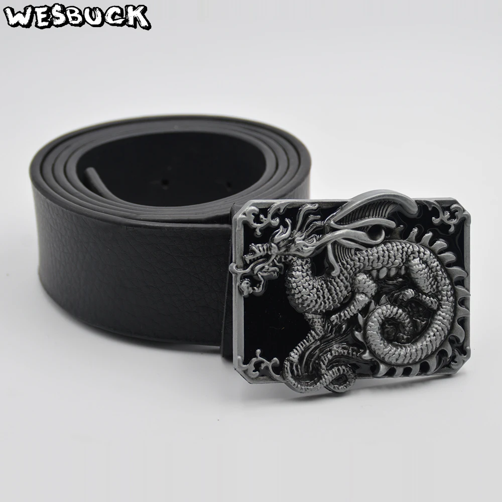 Wesbuck Brand Высокое качество 3D пояс с драконом Пряжка для 4 см Ширина ремня
