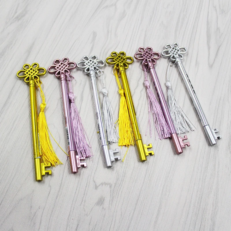 0 5 мм Ретро ключ пластиковая гелевая ручка креативная Милая кавайная много