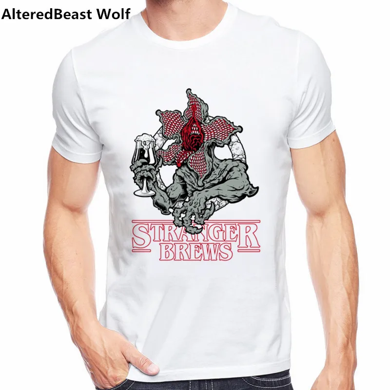 Stranger things demogorgon t shirt 2018 hip hop t-shirt men O-neck eleven mens tee shirts high qualty tshirt upside down | Мужская