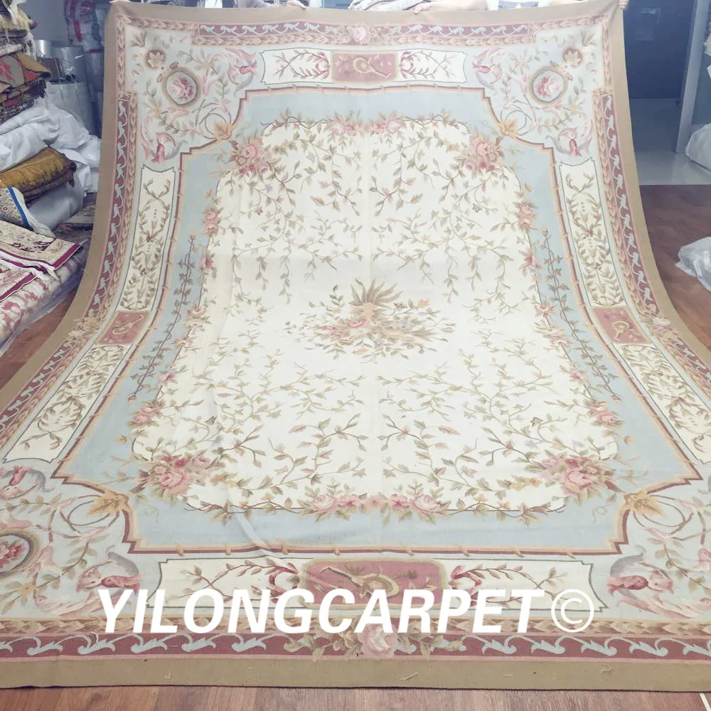 Yilong 10 'x 14' большой плоский плетеный ковер ручной работы из новозеландской