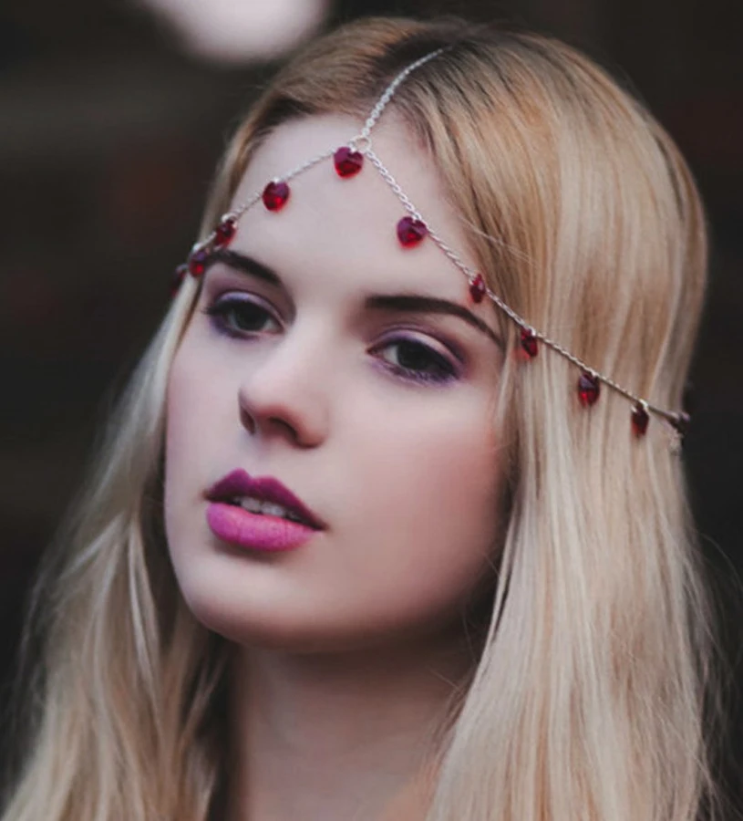 Модные повязки на голову с милым красным сердцем украшения для волос украшение