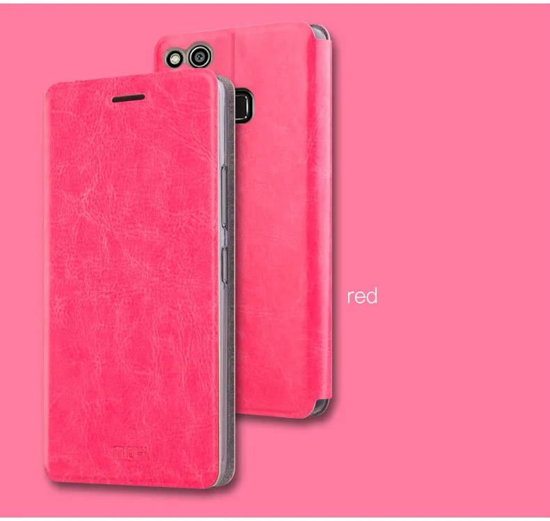Оригинальный чехол Mofi для Huawei P10 Lite Роскошный кожаный флип с подставкой из