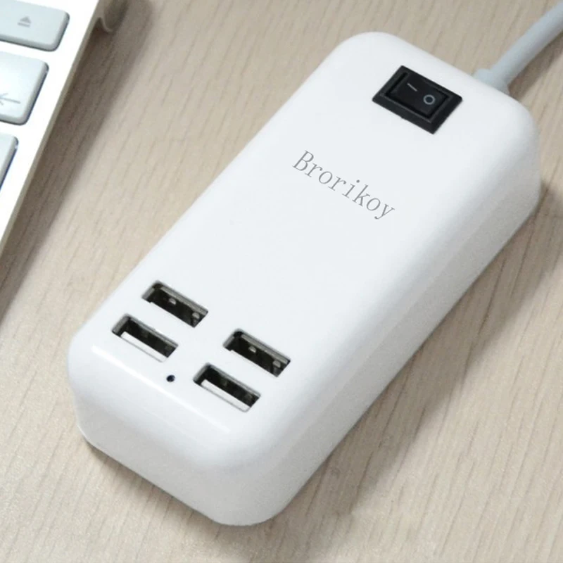 Сетевое зарядное устройство с 4 портами USB штепсельная вилка стандарта ЕС 15 Вт 3 А
