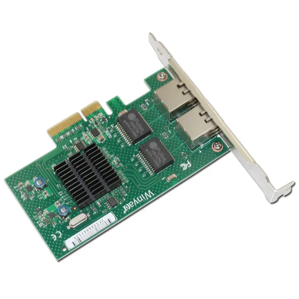 Winyao WY576T PCIe X4 двойной Порты и разъёмы серверный адаптер Медь RJ45 Gigabit 1000 Мбит/с Ethernet сетевой карты для 82576 E1G42ET lan