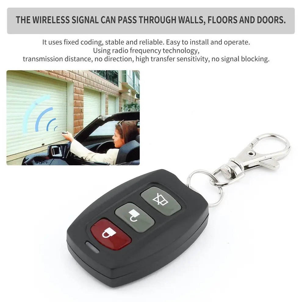 5PCS Wireless 3 Buttons Remote Control Car Key Duplicator Adjustable Frequency Electric Gate Garage Door Keychain | Электроника