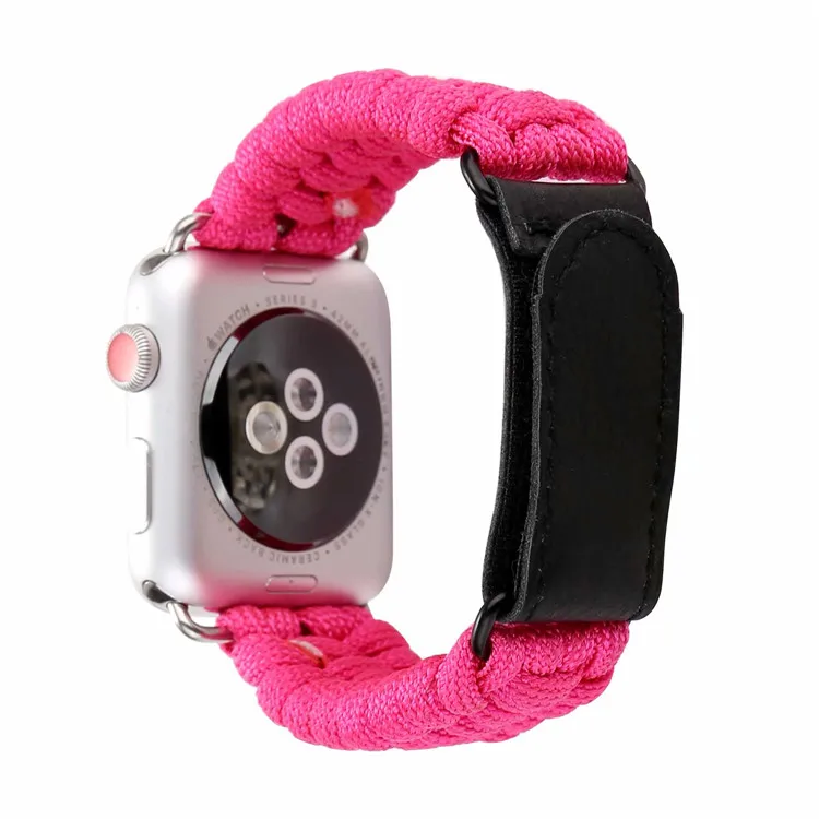 Ремешок для iWatch 3 2 1 браслет для выживания из Паракорда нейлоновая веревка для Apple Watch Band Series 5 4
