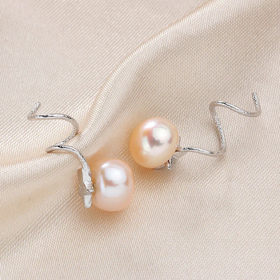 Женские серьги-капельки из натурального пресноводного жемчуга Lindo ювелирные