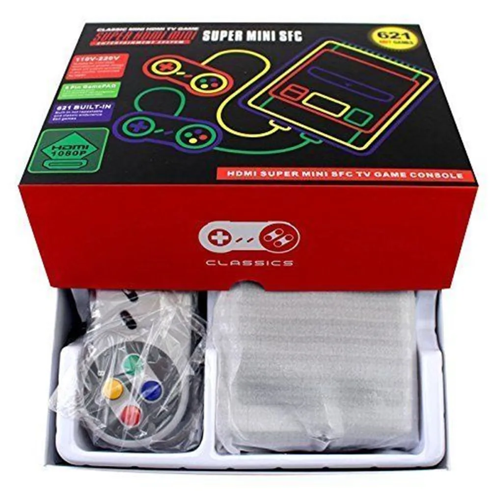 Ретро мини портативная игровая консоль HDMI 8 бит семейный телевизор SFC NES SNES