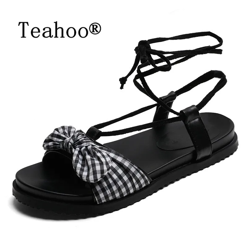 

Сандалии женские на низком каблуке, босоножки-гладиаторы с ремешком на щиколотке, Повседневная пляжная обувь в богемном стиле, лето, 2018