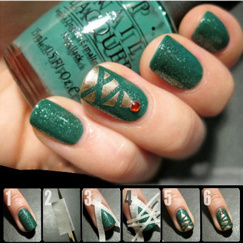 Креативные наклейки-трафареты 2 размера французские Типсы для маникюра