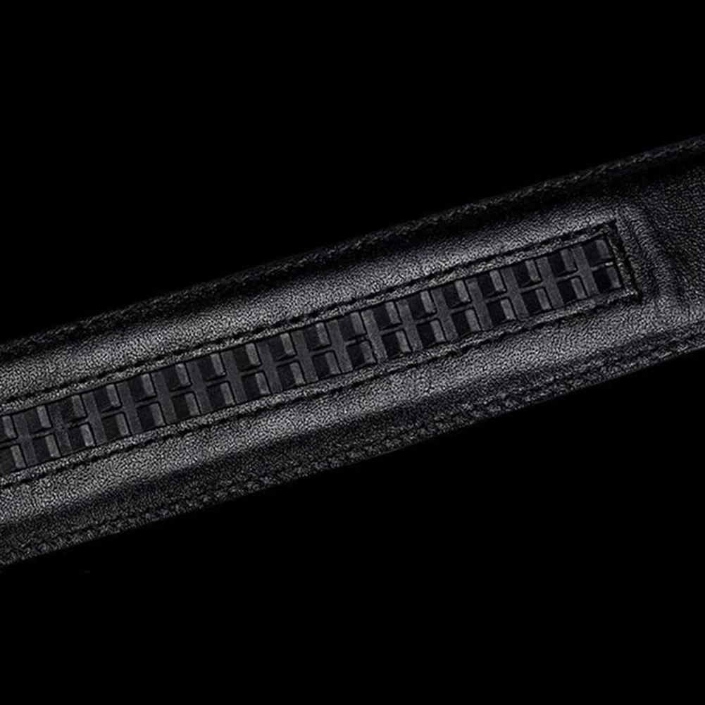 New Fashion Moving Strap Belt Men's Fashion Faux Leather Automatic Buckle Waist Strap Belt Waistband Gift