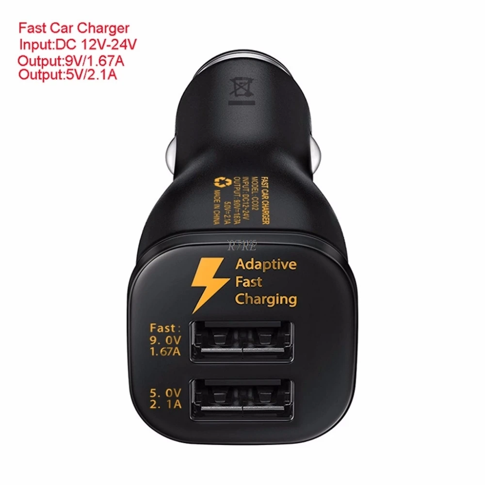 Новинка 5V/9V зарядное устройство для автомобиля с двумя портами USB зарядного