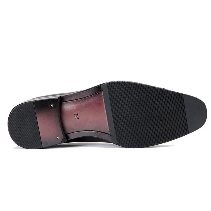 

Top Quality Handmade Formal Dress High Increased 6cm Cap Toe Shoes Genuine Leather Pointed Toe Men's Banquet Party Oxfords MT166