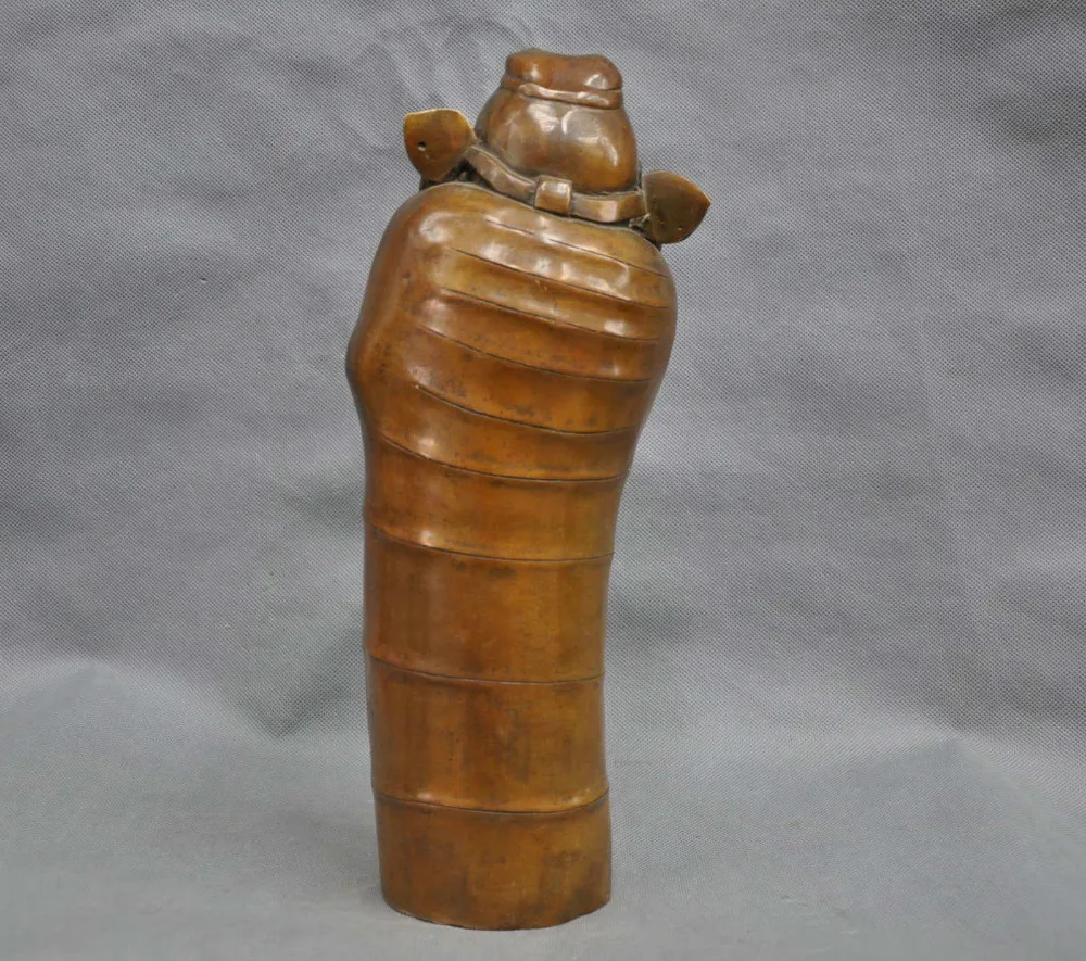 14 &quotКитайская мифология Изгоняющий Чжун Куй забой дьявол бронзовая статуя|china