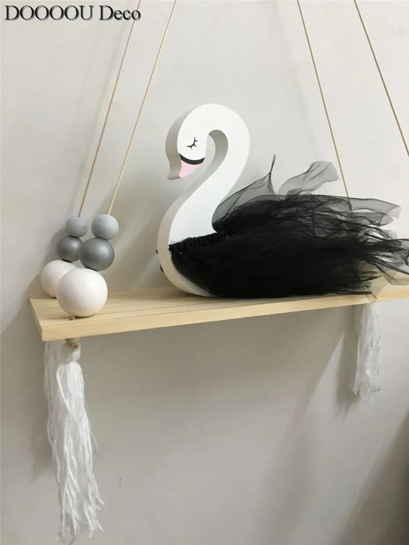 white silver gray INS Kids Baby в скандинавском стиле деревянная полка для хранения Trigon декоративная для детской комнаты - Цвет: white silver gray