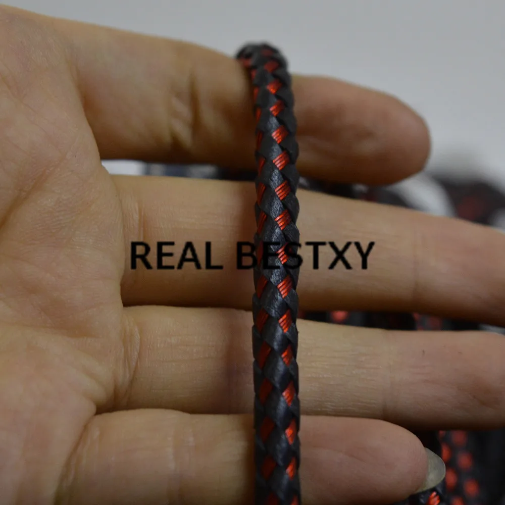 Реальный BESTXY 5 м/лот мм черная круглая плетеная нить из нержавеющей стали