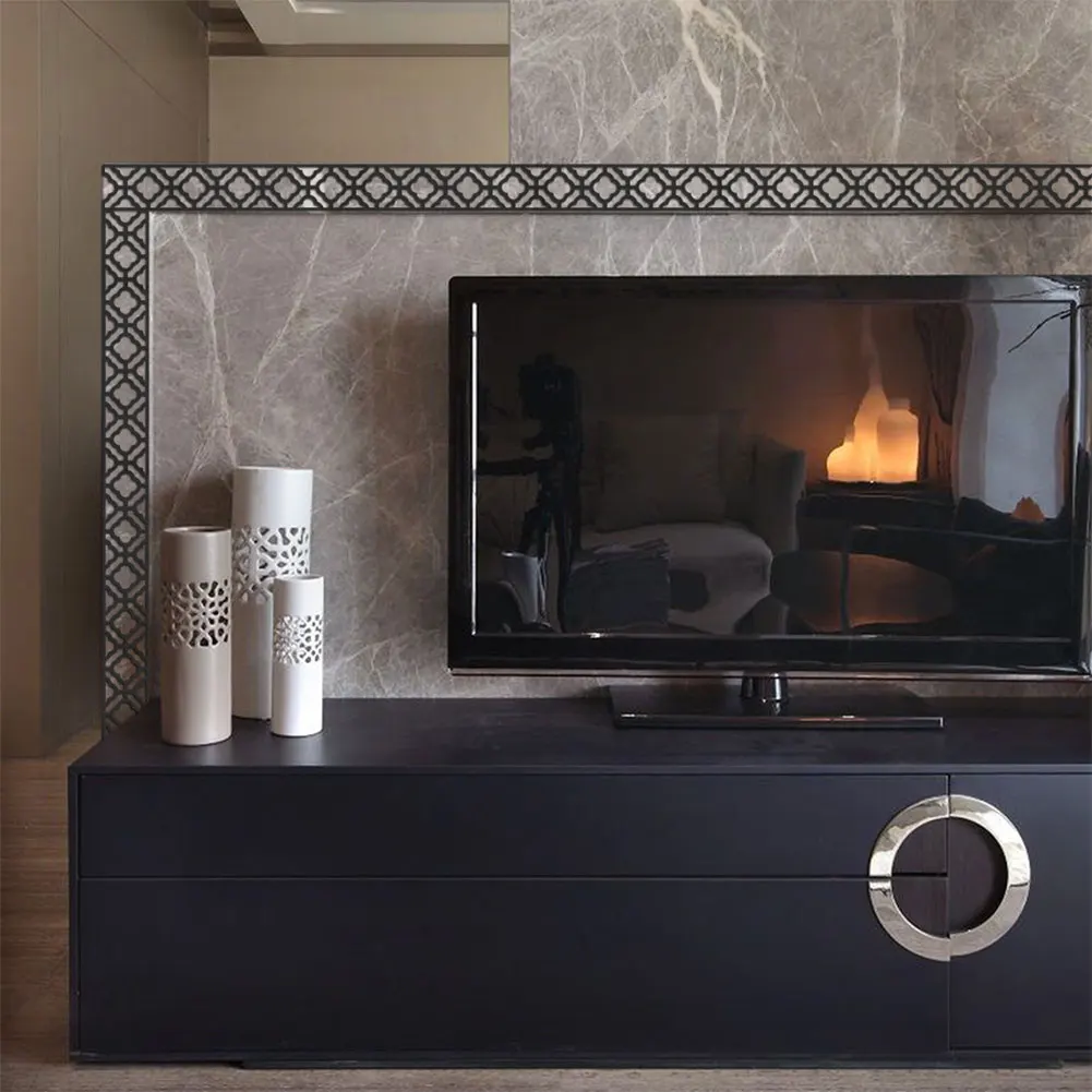 Креативная 3D акриловая зеркальная самоклеющаяся водостойкая линия для обрезки