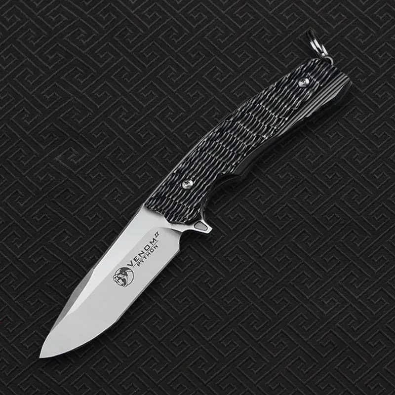 A Мини-нож VENOM 2, м390, сталь, титановый сплав, цирконий, инструмент для улицы, складной карманный нож, охотничий нож для выживания - Цвет: A