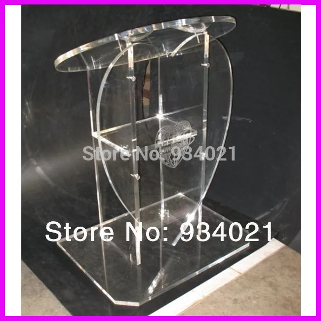 

Transparent Acrylic Podium With Heart Shaped Front conference lectern podium