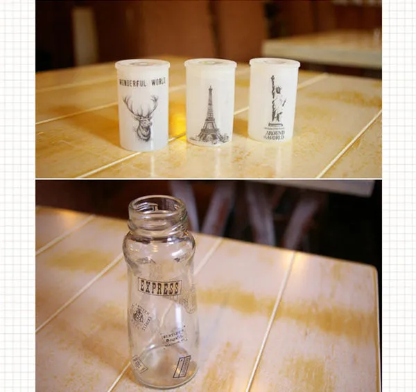 6pcs Korean stationery Vintage Stamp Pattern Tower Hot Air Balloon diary decoration Table Napkins American transparent stickers | Игрушки и