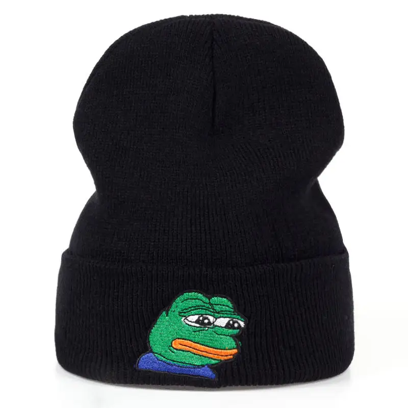 Грустно Кермит Кепки лягушка Pepe неможет человек Вышивка шапочки хип-хоп одежда