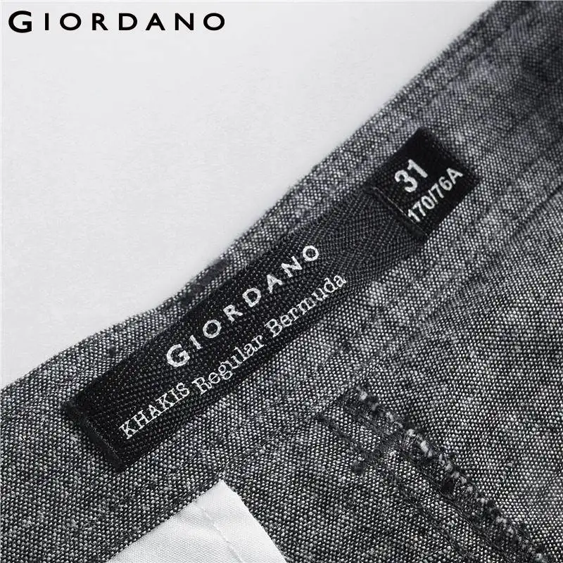 Giordano мужские льняные хлопковые шорты обычные Модные бермуды masculina Pantalones Cortos De Los