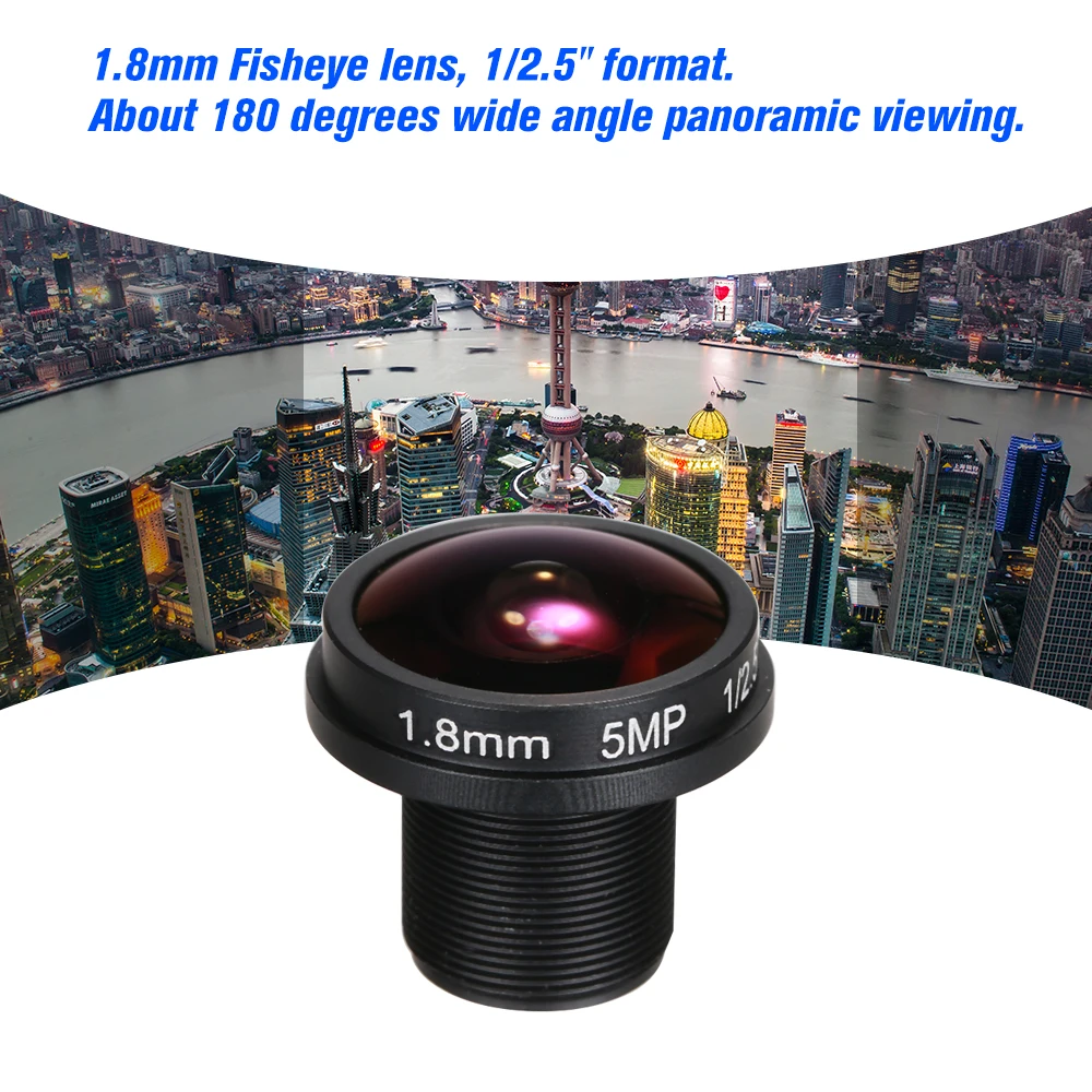 Объектив рыбий глаз 1 8 мм HD 5 0 МП IR M12 для IP камеры видеонаблюдения угол обзора 180