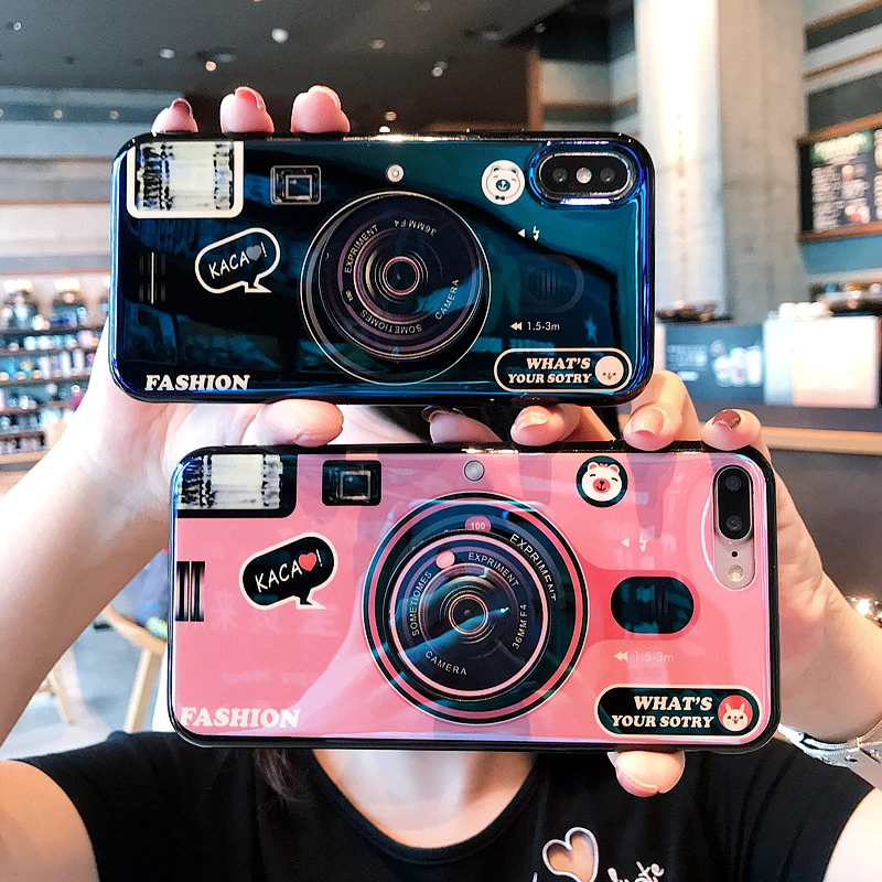 Чехол для samsung S9 Note 9 Blue Ray camera с узором Popsocket Kickstand мягкий чехол из ТПУ телефона Galaxy
