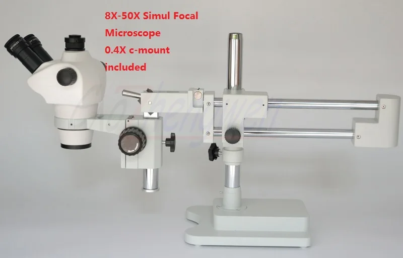 FYSCOPE 8X 50X! Тринокулярный микроскоп с двойной стрелой и мультифокальной