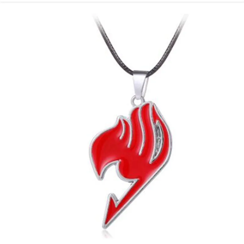 HSIC Mixed Style Anime Fairy Tail Necklace Metal Pendant Black Leather Chain Women Men Jewelry Cosplay Accessories Gift | Украшения и