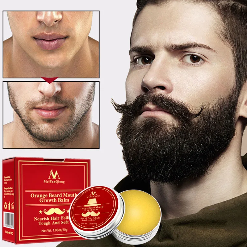Men Beard Moustache Growth Balm Moisturizing Smoothing Care Cream Grooming SK88