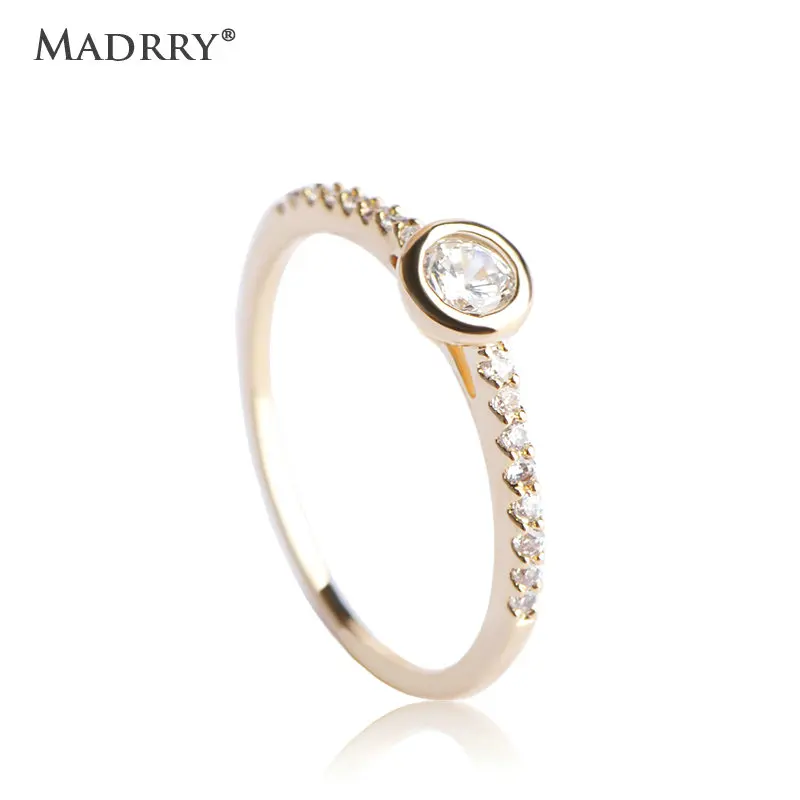 Blucome Простой Круглый Тонкий Обручальные Кольца Для Женщин Человек Циркон Медь