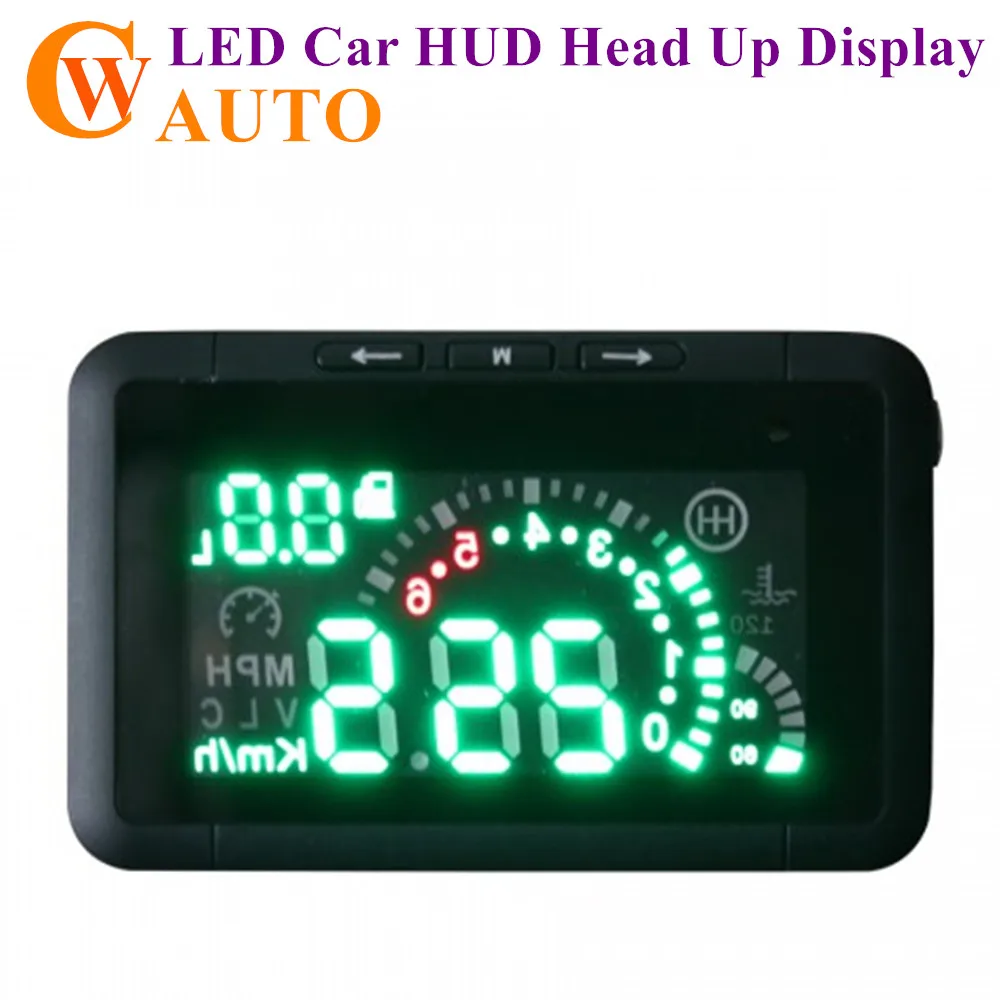 СВЕТОДИОДНЫЙ Автомобильный проекционный дисплей HUD с интерфейсом OBD2 Plug & Play