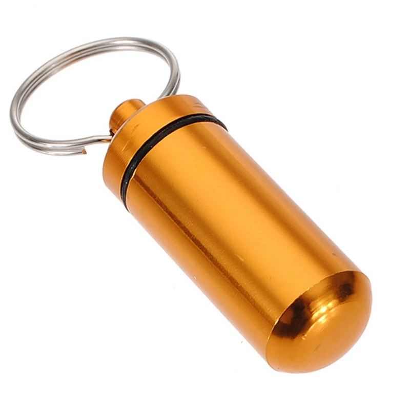 Контейнер для таблеток с алюминиевым водонепроницаемым брелоком|Таблетницы и