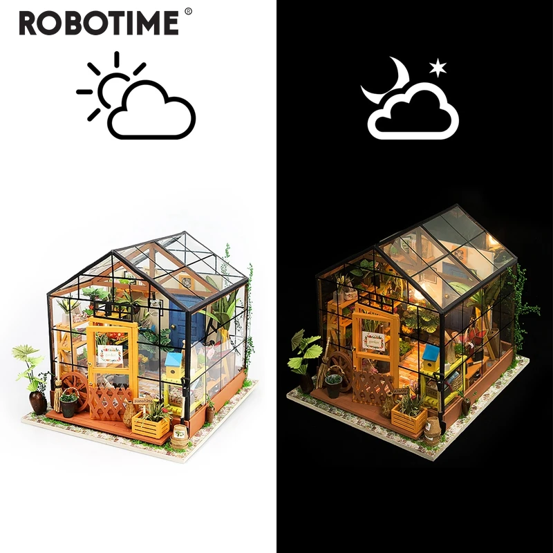 Robotime головоломка кукольный домик ручной работы и мебель модель здания комплект куклы дом мечты набор для кукольного домика Jooyoo деревянная коробка для книг jooyoo