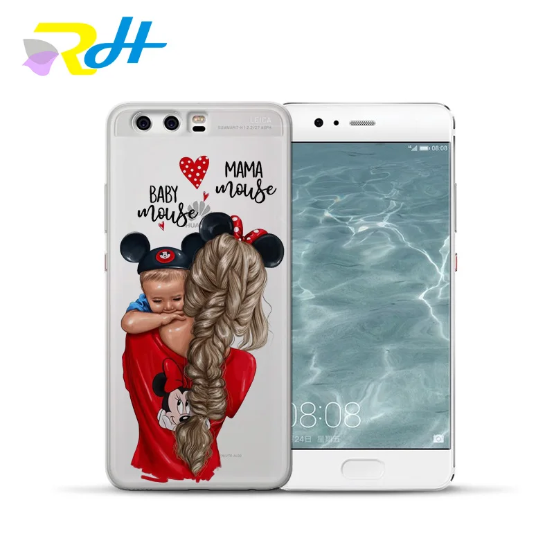 Силиконовый чехол для мамы и дочки huawei Nova 3 3i мягкий из ТПУ задней панели телефона