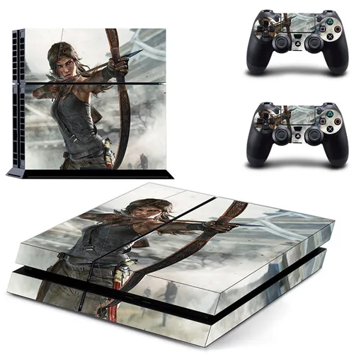 DPTM1514 Rise of Tomb Raider наклейка для PS4 виниловая наклейка, стикер для консоли sony Playstation 4 и 2 контроллера наклейка для PS4 наклейка - Цвет: DPTM1514