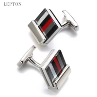 hot sale real tie clip square shell cufflink multi colored puzzles cuff links for men wedding dress groom cufflink gemelos