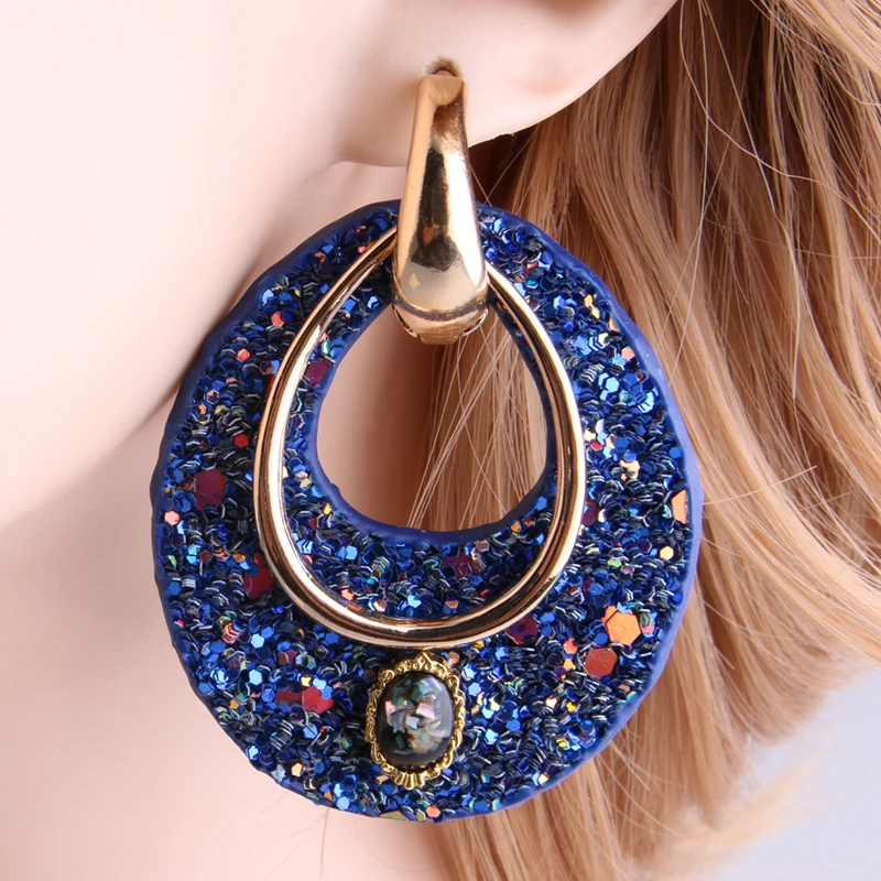 NeeFu WoFu большие серьги болтающиеся в воде кожаные аксессуары Обесцвечивающий