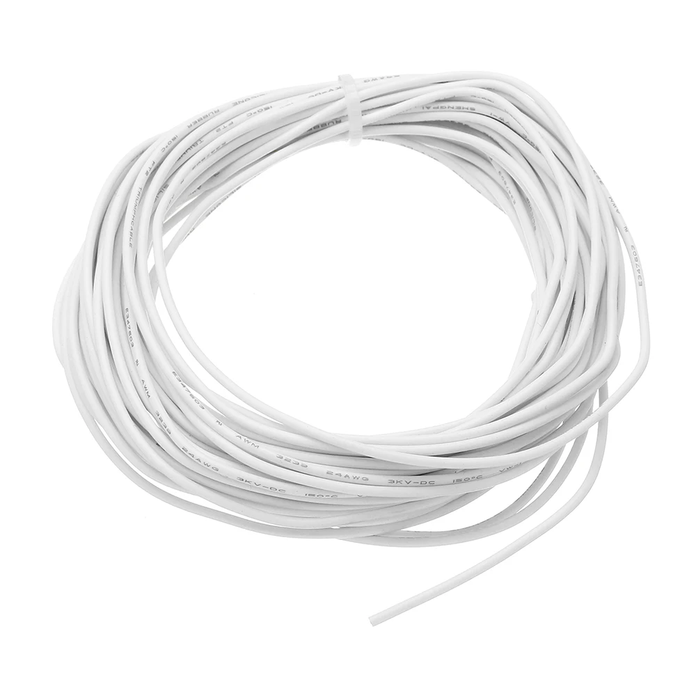 10 метров 24AWG электронный кабель провод изолированный светодиодный провод белый для DIY