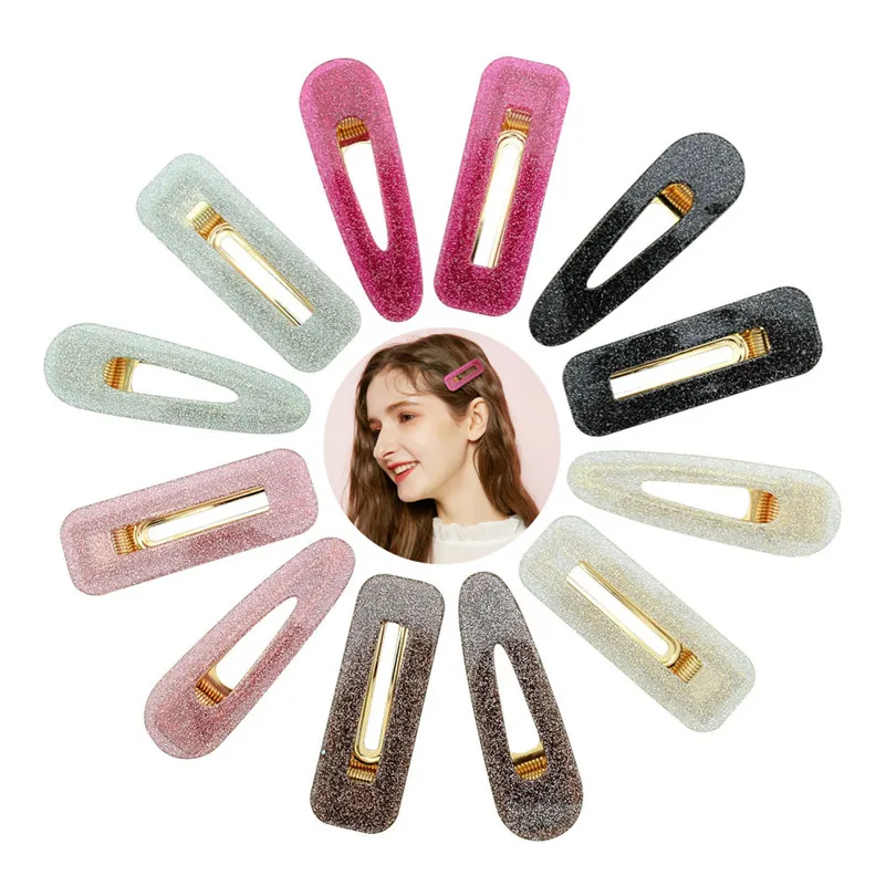 Винтажная заколка для волос леопардовой расцветки Акриловые Блестящие заколки