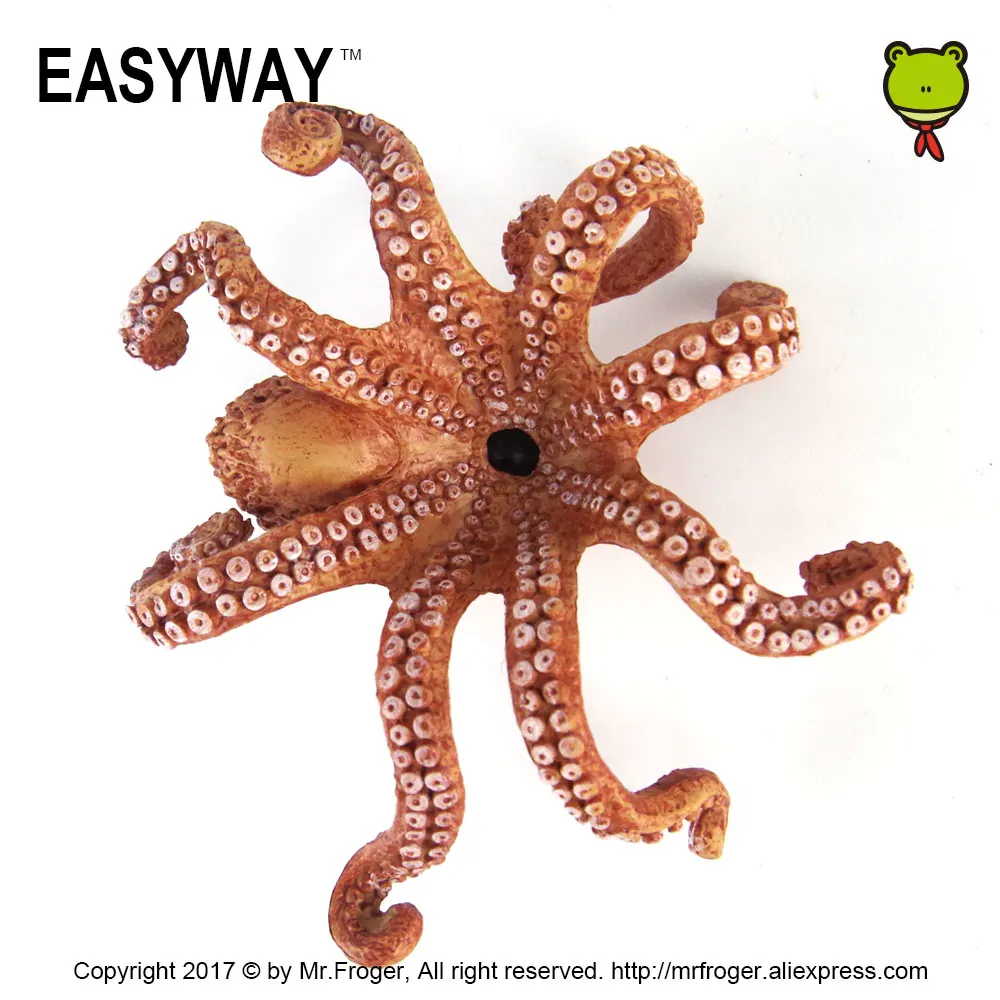 Фото Набор игрушек в виде животных EASYWAY, пластиковый осьминог, фигурка из ПВХ, декор для морской жизни, модель симуляция дикой природы, украшения ... №4