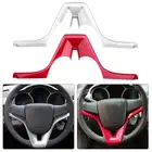 Хромированная вставка чехол рулевого колеса автомобиля, наклейка для Chevrolet Cruze Trax Tracker, серебристыйкрасный, автомобильные аксессуары