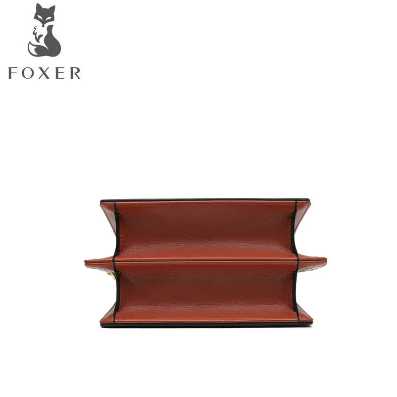 FOXER 2019 новая кожаная Ретро Маленькая квадратная сумка модная на плечо с