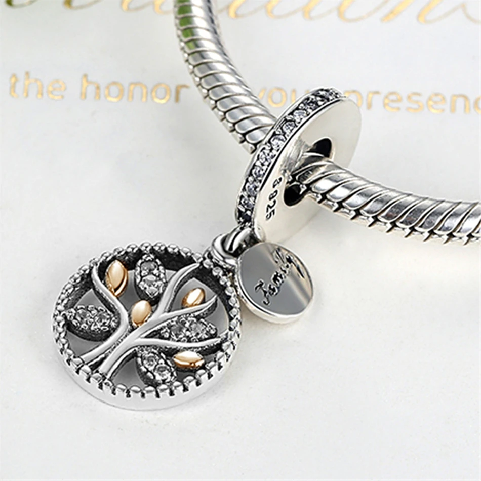 Подвеска из настоящего серебра 925 пробы с кристаллом циркона Древо жизни