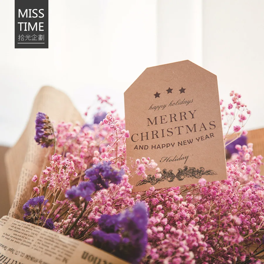 30 дневная Рождественская почтовая карта из крафт бумаги в стиле ретро волшебная