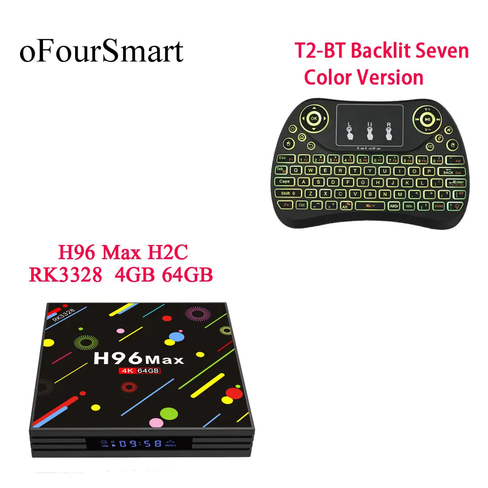 H96 Max H2C четырехъядерный Android 7 1 ТВ бокс 4 Гб 64 ГБ DDR3 4K HDR WIFI смарт медиаплеер с T2 BT