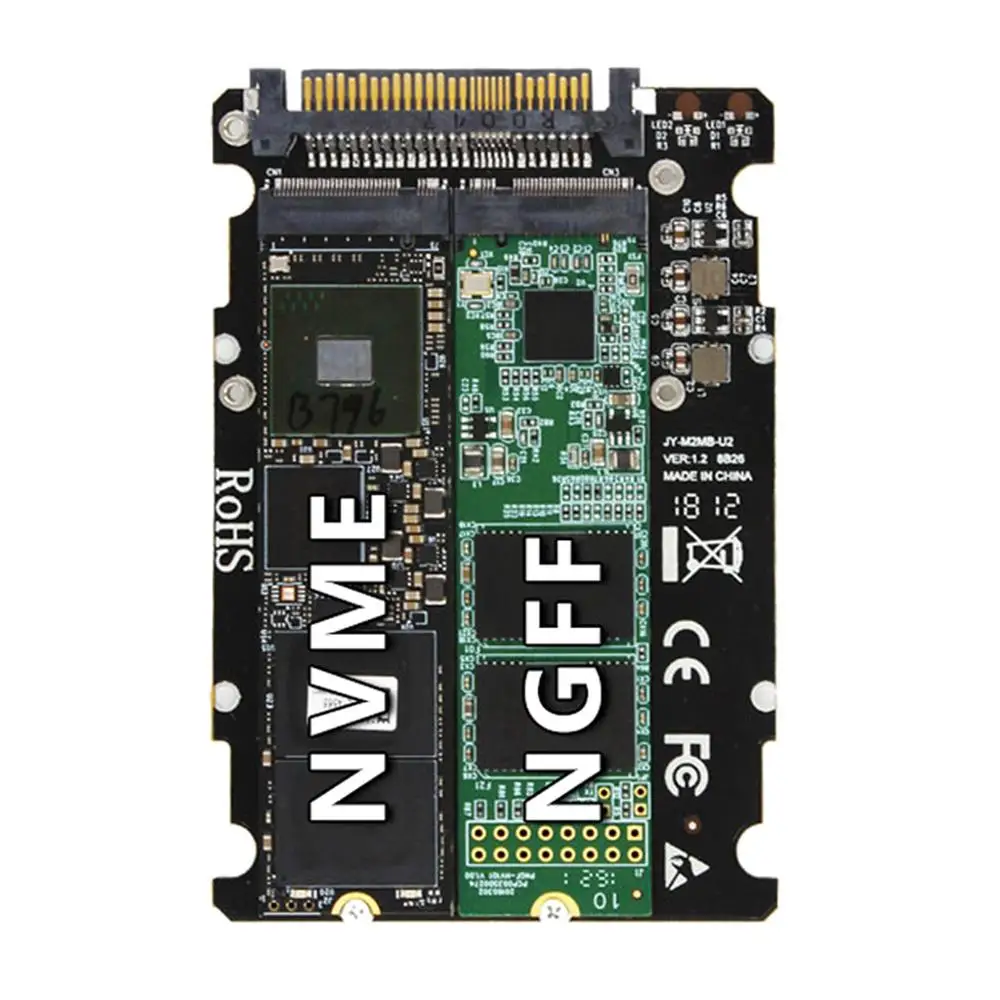 M.2 SSD в U.2 адаптер 2 1 м. NVMe ключ B/M NGFF PCI-e SFF-8639 PCIe M2 конвертер настольный компьютер C26 |