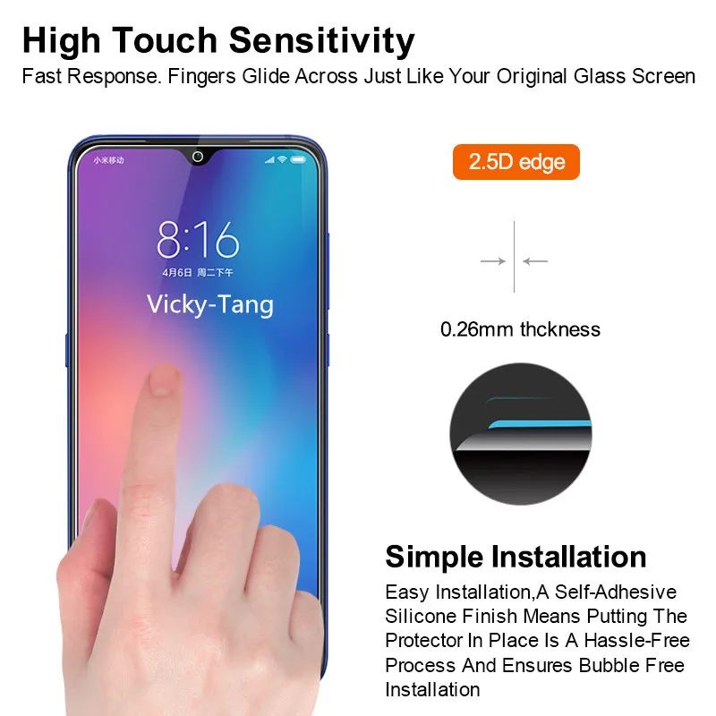 2 шт. закаленное стекло для XiaoMi 9T pro защита экрана на телефоне Защитное Mi 9 se XioMi Mi9