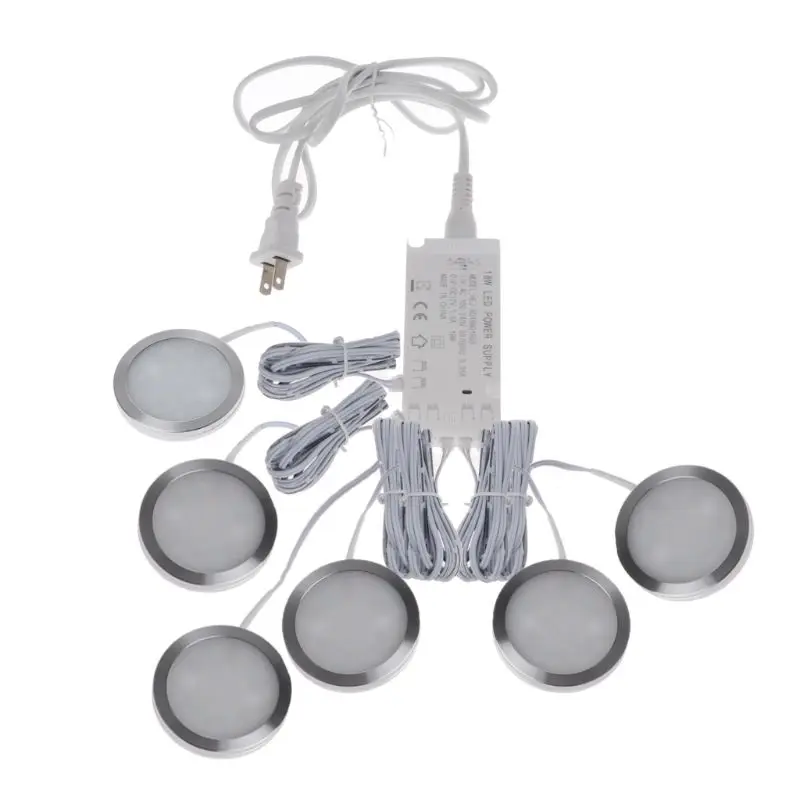 power driver-6 lamps 1/3/6 шт. светодиодный шкаф светильник 2 Вт, украшенное мозаикой из драгоценных камней, 12V адаптер питания крытый светильник ing для под кухонный шкаф домашняя костюмерная лампы для витрины Декор - Цвет: power driver-6 lamps